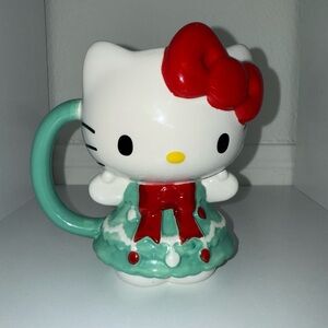 Hello Kitty Ceramic Mug with Red and Green Accents